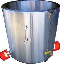 Professional water jacket melting tank for soap making.